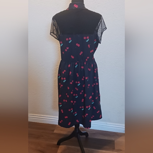 Belle Poque Dress With Cherries 2xl - Picture 4 of 7